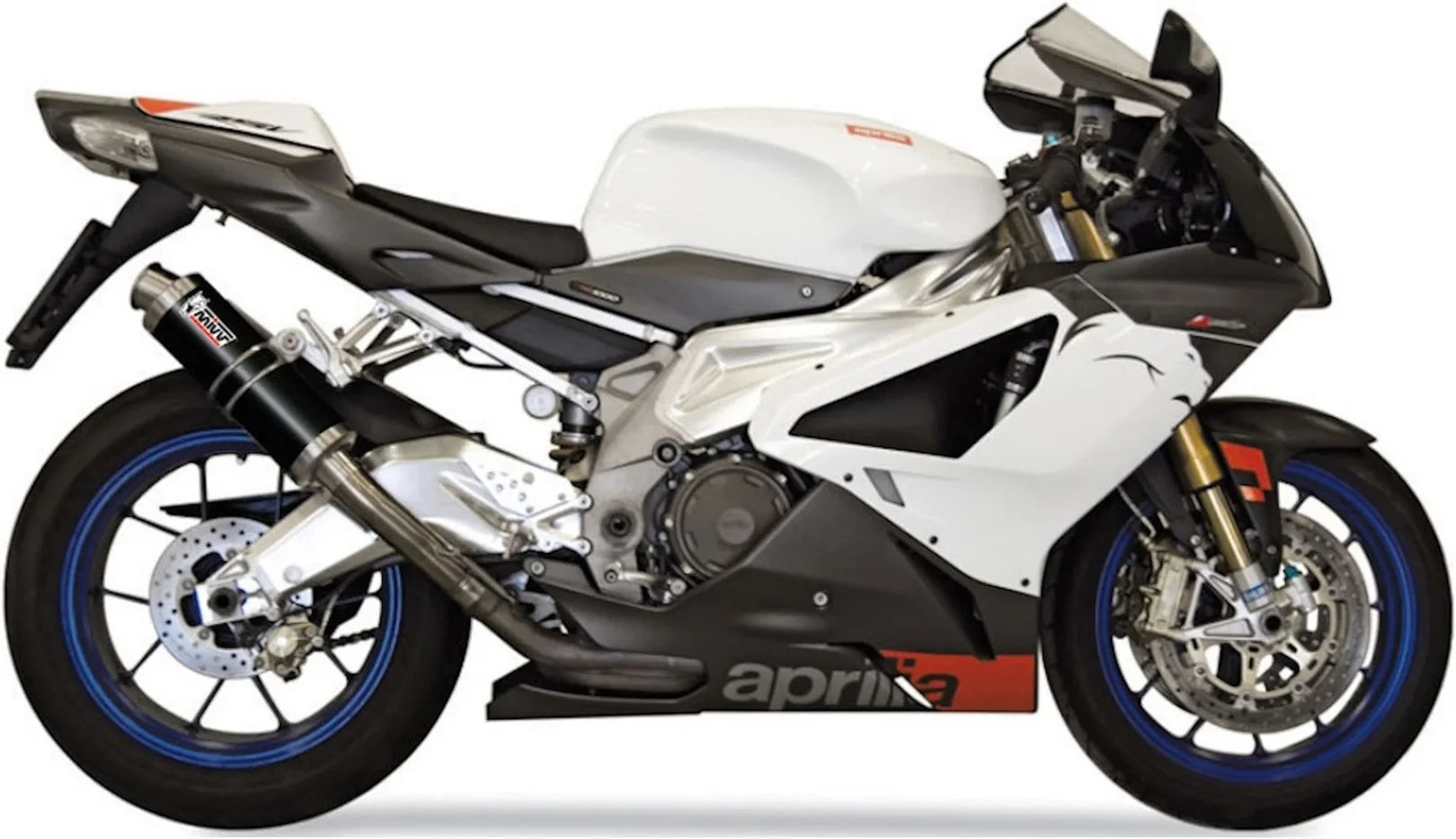 Doppio Terminale Di Scarico Non Catalizzato Con Omologazione Suono Gp Inox Nero - Mivv Compatibile Con Aprilia Rsv 1000 (2004-2008)