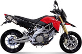 Doppio Terminale Di Scarico Con Omologazione Suono Suono Inox Carbonio - Mivv Compatibile Con Aprilia Dorsoduro 750 (2008-2016)