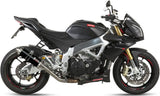 Non-Catalytic Exhaust Tip With Sound Certification Gp Steel Black - Mivv Compatible With Aprilia Tuono V4 Aprc (2011-2016)