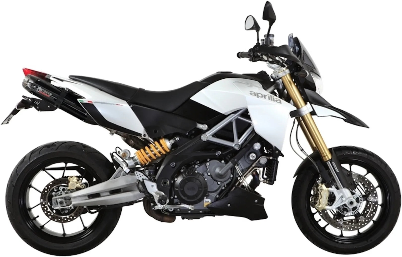 Doppio Terminale Di Scarico Non Catalizzato Con Omologazione Suono Suono Inox Nero Carbonio - Mivv Compatibile Con Aprilia Dorsoduro 1200 (2012-2016)
