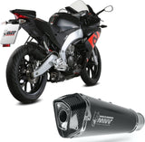 Catalytic Exhaust Tip With Sound Certification Delta Race Steel Black Carbon - Mivv Compatible With Aprilia Rs 125 4T (2017-2020)