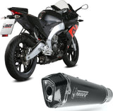 Terminale Di Scarico Catalizzato E Con Omologazione Suono Delta Race Inox Nero Carbonio - Mivv Compatibile Con Aprilia Rs 125 4T (2017-2020)