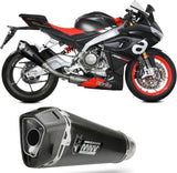 Impianto Di Scarico Completo Non Catalizzato E Con Omologazione Suono Delta Race Carbonio Carbonio - Mivv Compatibile Con Aprilia Rs 660 (2020-2024)
