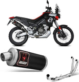 Impianto Di Scarico Completo Non Catalizzato E Con Omologazione Suono Dakar Inox Nero - Mivv Compatibile Con Aprilia Tuareg 660 (2022-2024)