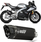 Terminale Di Scarico Catalizzato E Con Omologazione Suono Sr-1 Titanio Nero - Mivv Compatibile Con Aprilia Rsv4 (2021-2024)
