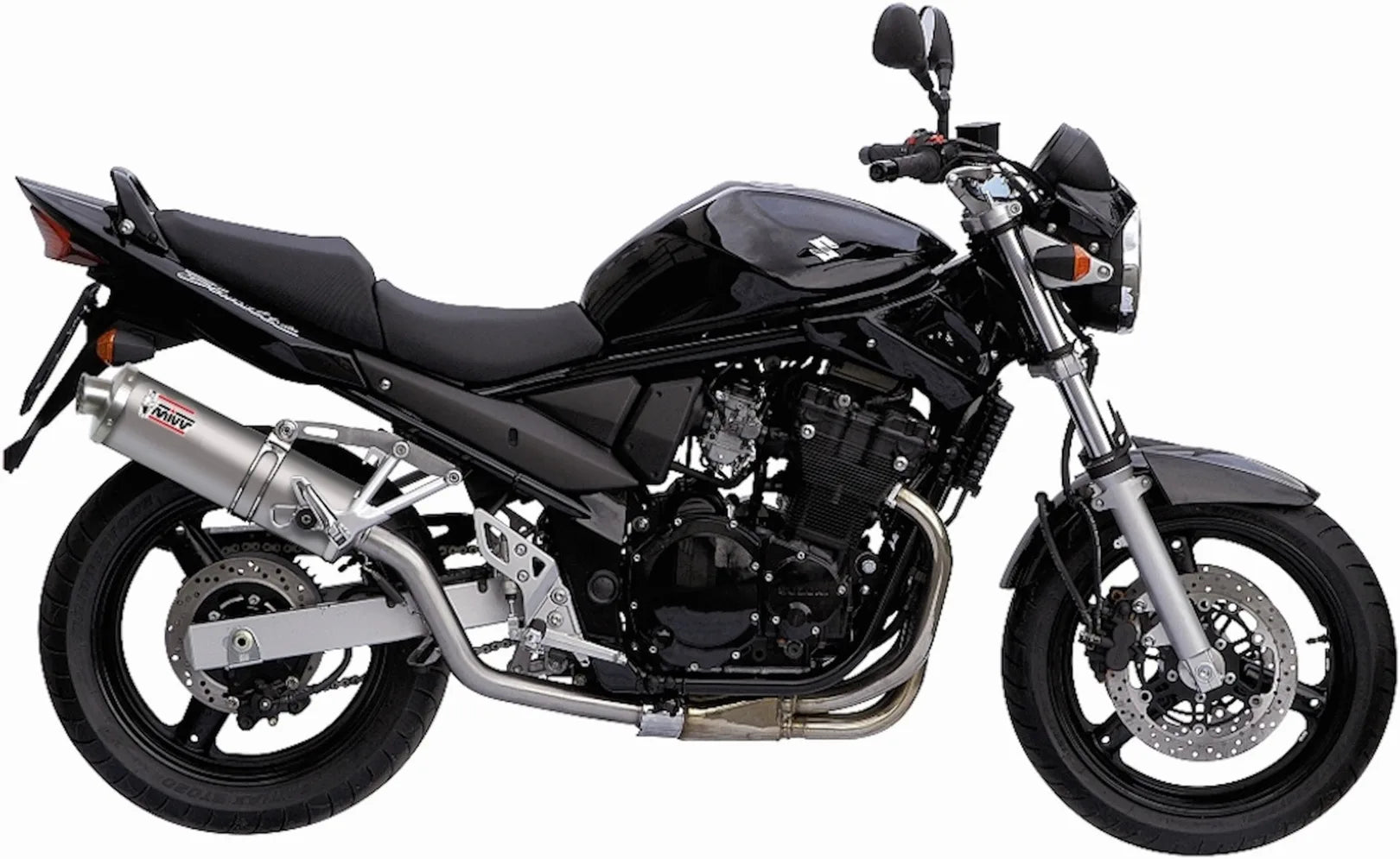 Terminale Di Scarico Con Omologazione Suono Oval Inox - Mivv Compatibile Con Suzuki Gsf 650 Bandit (2005-2006)