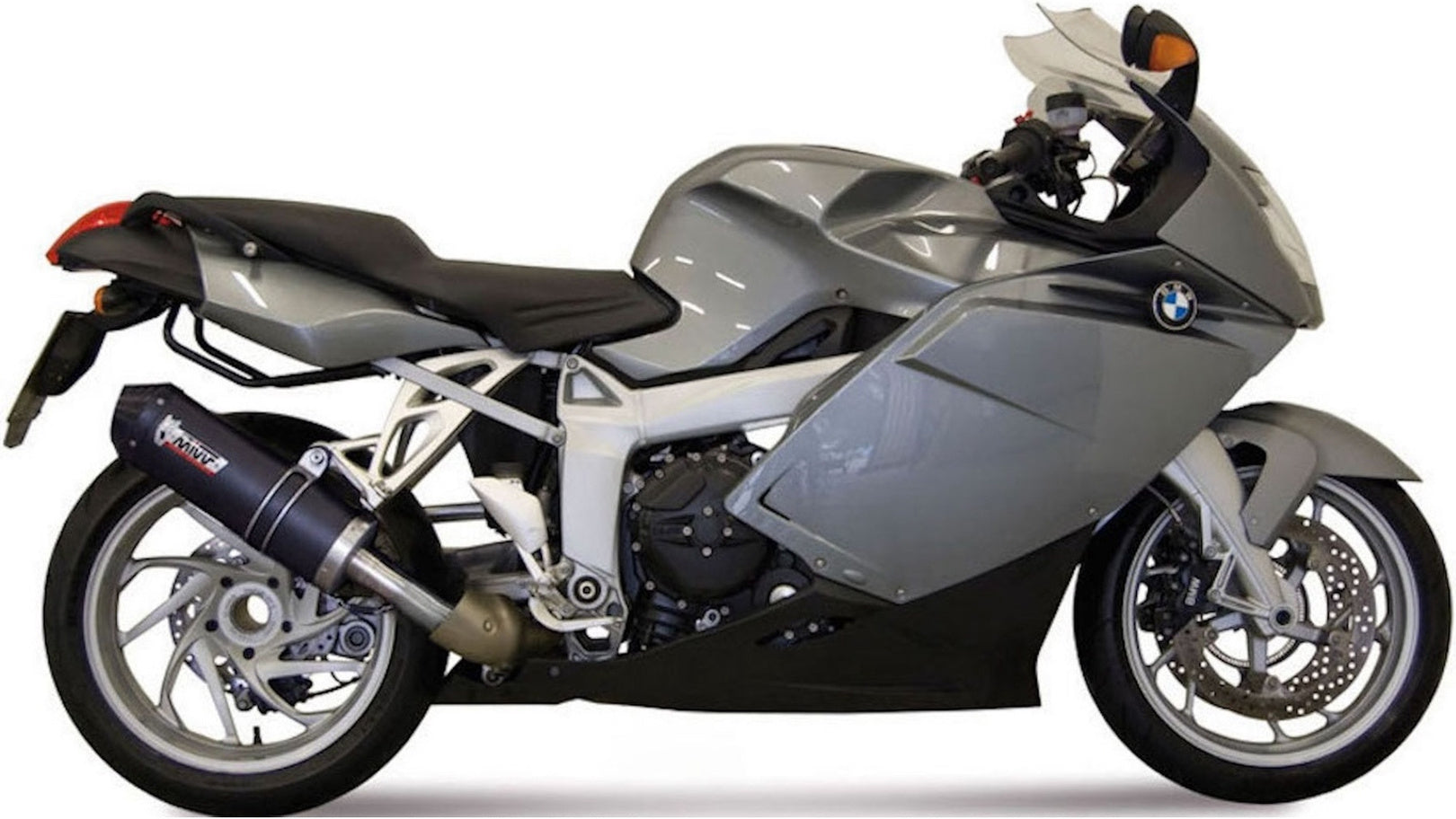 Catalytic Exhaust Tip With Sound Certification Oval Carbon Carbon - Mivv Compatible With Bmw K 1200 R (2005-2008)