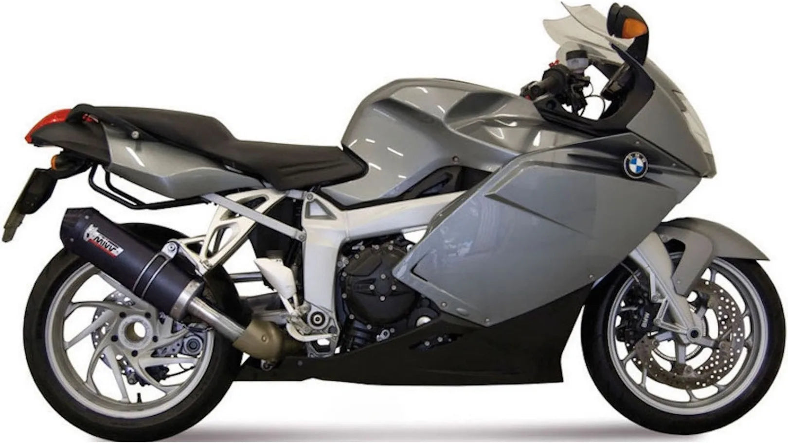 Terminale Di Scarico Catalizzato E Con Omologazione Suono Oval Carbonio Carbonio - Mivv Compatibile Con Bmw K 1200 S (2005-2008)