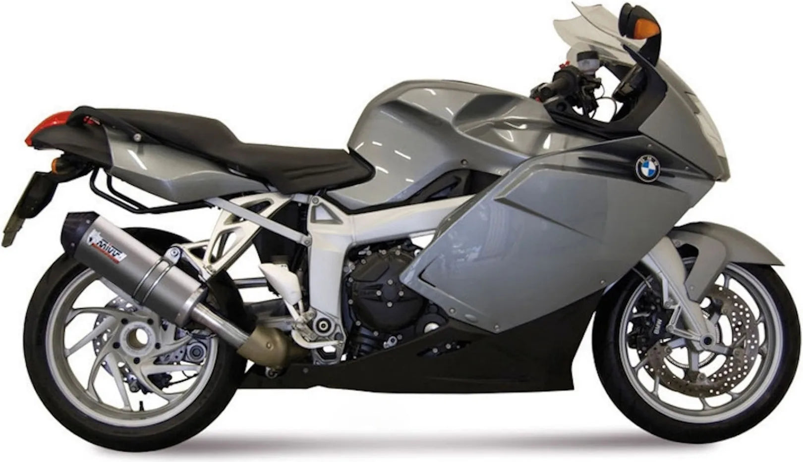 Terminale Di Scarico Catalizzato E Con Omologazione Suono Oval Titanio Carbonio - Mivv Compatibile Con Bmw K 1200 S (2005-2008)