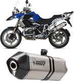 Terminale Di Scarico Con Omologazione Suono Speed Edge Titanio Carbonio - Mivv Compatibile Con Bmw R 1200 Gs Adventure (2008-2009)