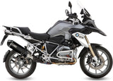 Terminale Di Scarico Con Omologazione Suono Speed Edge Inox Nero Carbonio - Mivv Compatibile Con Bmw R 1200 Gs Adventure (2013-2018)