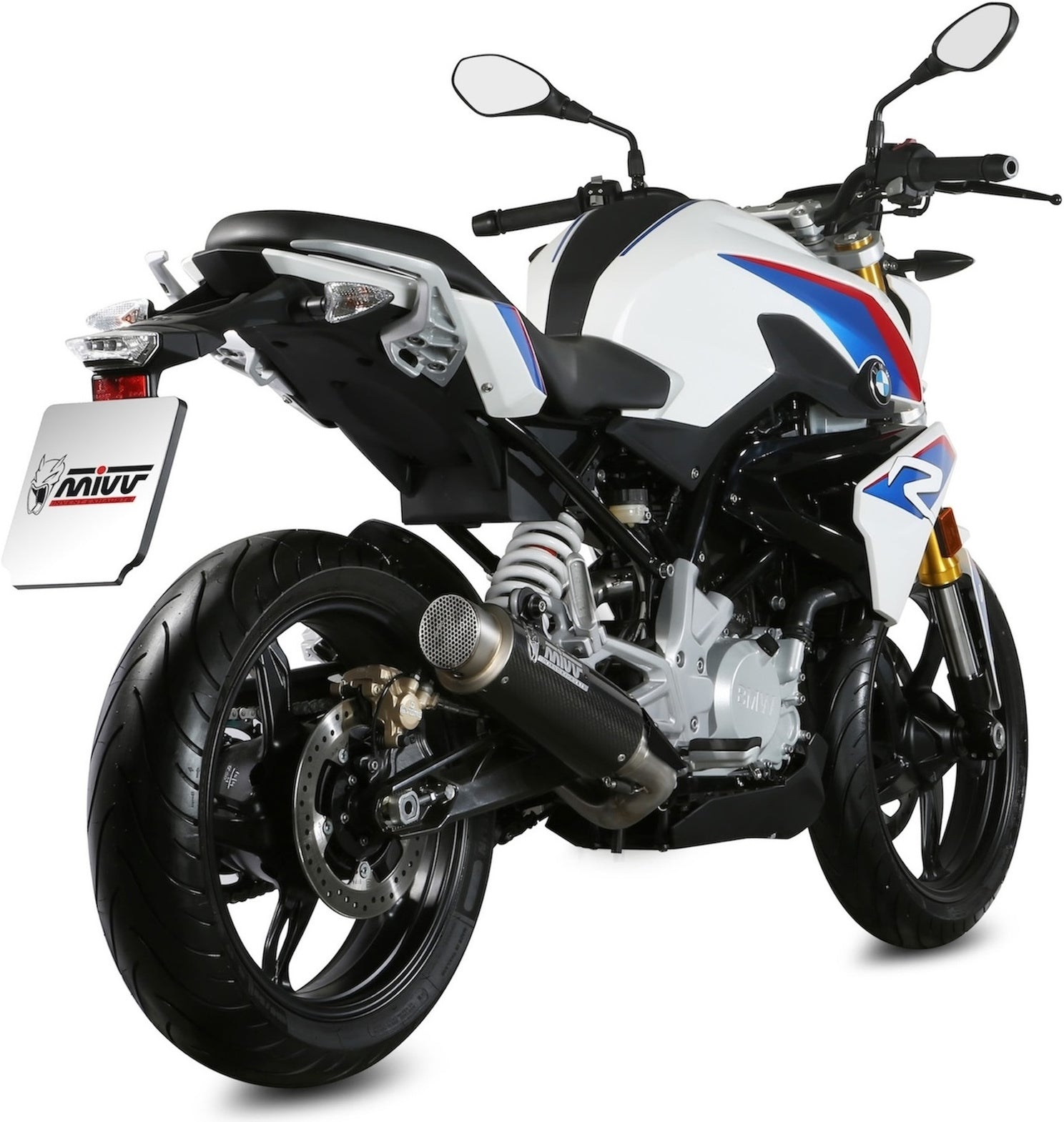 Complete Non-Catalytic Exhaust System With Sound Certification Gppro Carbon - Mivv Compatible With Bmw G 310 R (2018-2024)