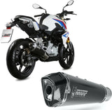 Impianto Di Scarico Completo Catalizzato E Con Omologazione Suono Delta Race Inox Nero Carbonio - Mivv Compatibile Con Bmw G 310 R (2018-2024)