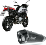 Terminale Di Scarico Con Omologazione Suono Delta Race Inox Nero Carbonio - Mivv Compatibile Con Bmw F 750 Gs (2018-2024)
