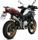Terminale Di Scarico Con Omologazione Suono Delta Race Inox Carbonio - Mivv Compatibile Con Bmw F 750 Gs (2018-2024)