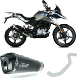 Impianto Di Scarico Completo Catalizzato E Con Omologazione Suono Delta Race Inox Nero Carbonio - Mivv Compatibile Con Bmw G 310 Gs (2017-2024)