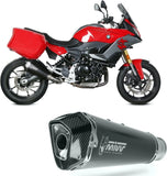 Terminale Di Scarico Con Omologazione Suono Delta Race Inox Nero Carbonio - Mivv Compatibile Con Bmw F 900 Xr (2020-2024)