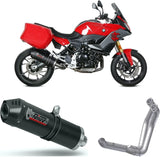 Impianto Di Scarico Completo Non Catalizzato E Con Omologazione Suono Oval Carbonio Carbonio - Mivv Compatibile Con Bmw F 900 Xr (2020-2024)