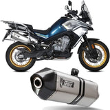 Terminale Di Scarico Con Omologazione Suono Speed Edge Inox Carbonio - Mivv Compatibile Con Cfmoto 800 Mt (2022-2024)