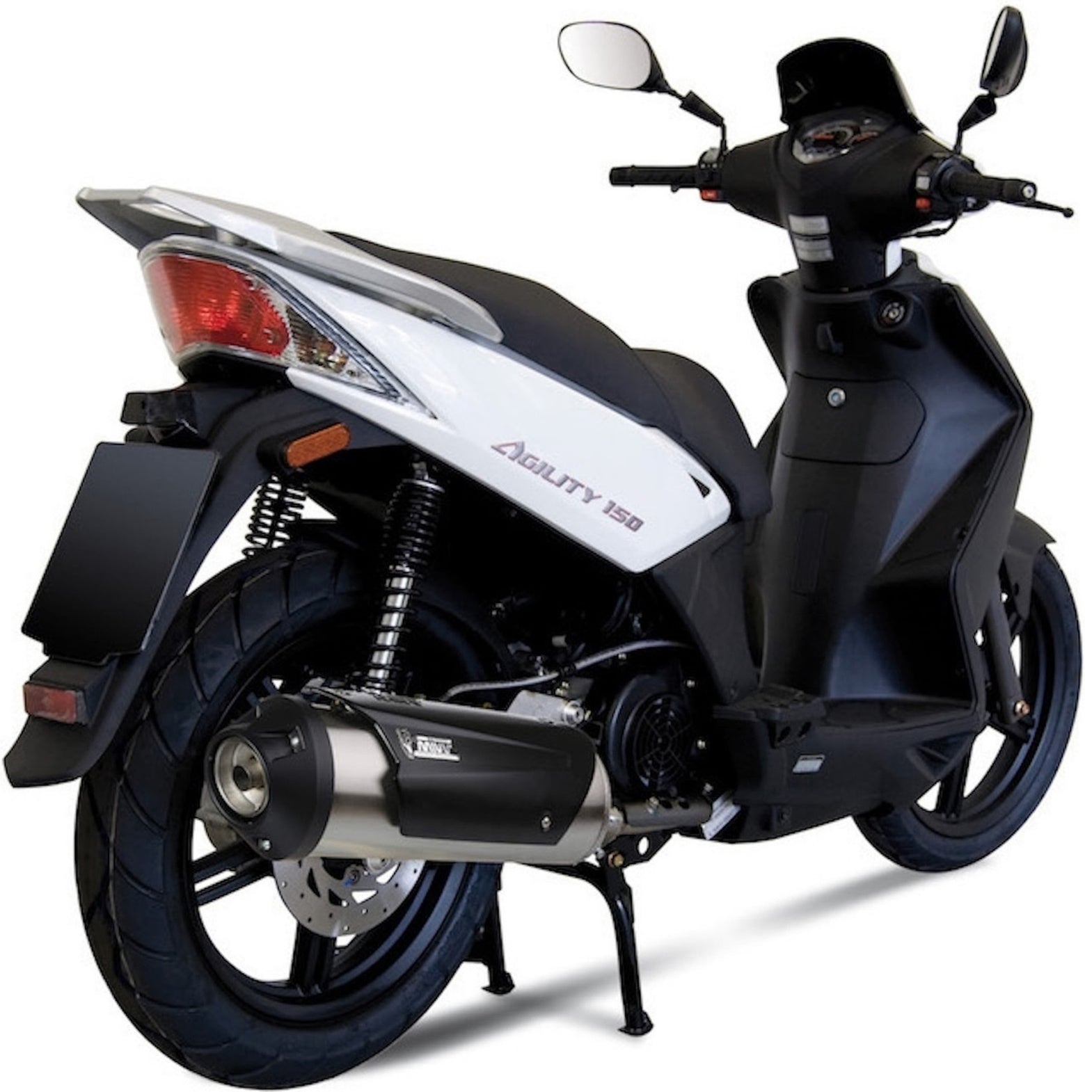 Complete Non-Catalytic Exhaust System With Sound Certification Urban Stainless Steel - Mivv Compatible With Kymco Agility 125 (2008-2012)