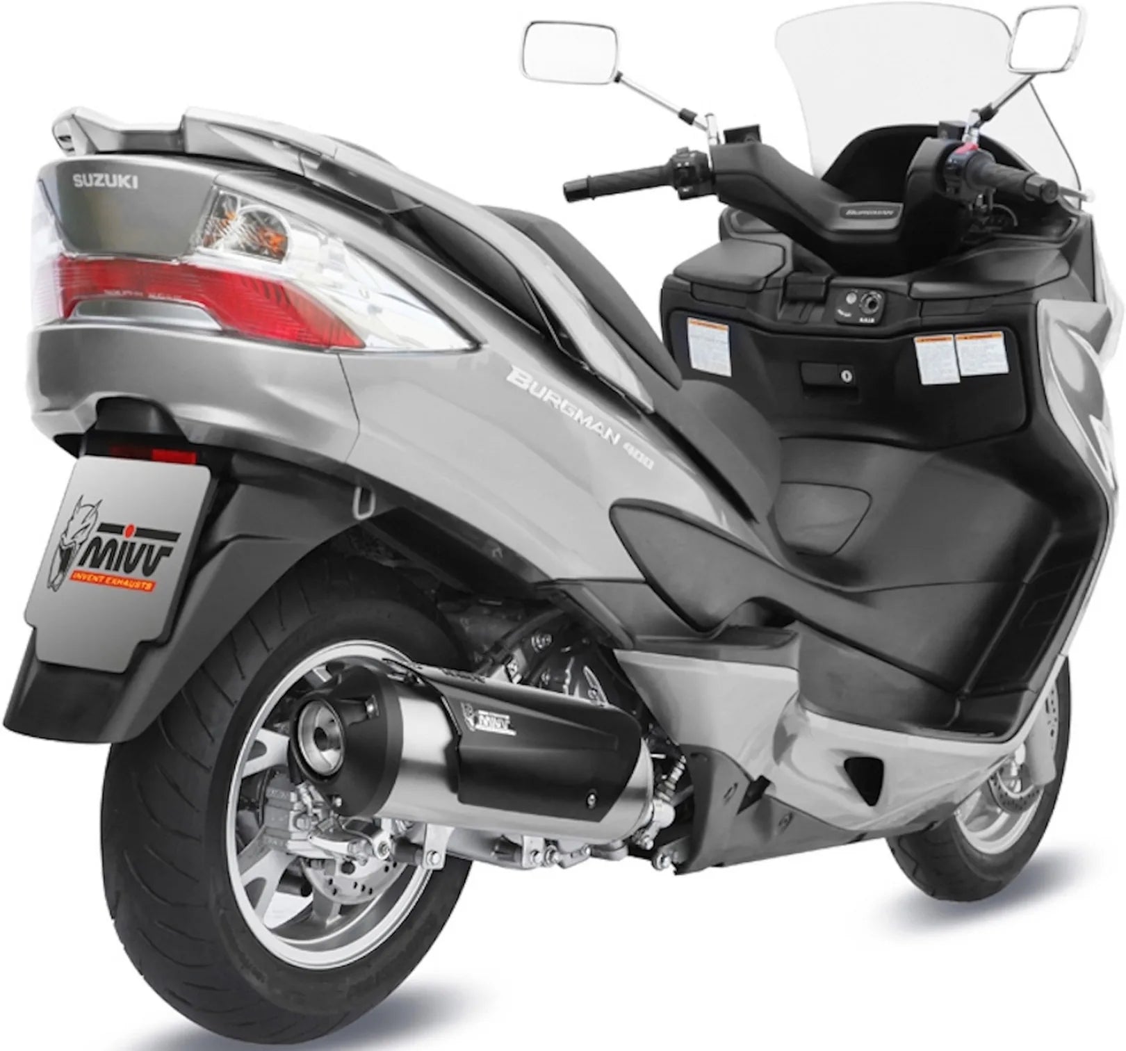 Impianto Di Scarico Completo Non Catalizzato E Con Omologazione Suono Urban Inox - Mivv Compatibile Con Suzuki An 400 Burgman (2006-2016)
