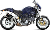Doppio Terminale Di Scarico Con Omologazione Suono Gp Inox Nero - Mivv Compatibile Con Ducati Monster S2R 800 (2005-2007)