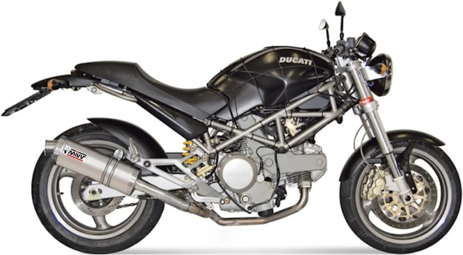 Doppio Terminale Di Scarico Con Omologazione Suono Oval Inox - Mivv Compatibile Con Ducati Monster 1000 (2003-2005)