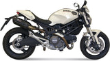 Doppio Terminale Di Scarico Catalizzato E Con Omologazione Suono Suono Inox Nero Carbonio - Mivv Compatibile Con Ducati Monster 696 (2008-2014)