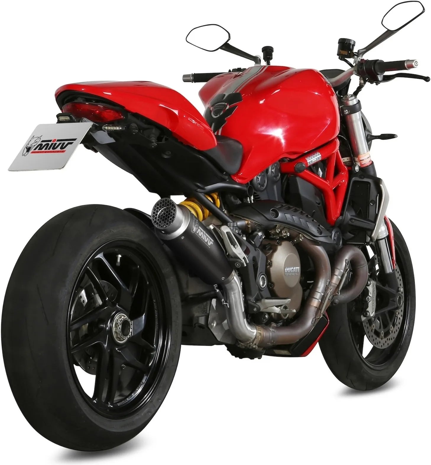 Terminale Di Scarico Catalizzato E Con Omologazione Suono Gppro Inox Nero - Mivv Compatibile Con Ducati Monster 1200 (2014-2016)