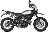 Non-Catalytic Exhaust Tip With Sound Certification Delta Race Steel Black Carbon - Mivv Compatible With Ducati Scrambler 800 (2015-2020)