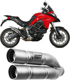 Exhaust Tip With Noise Certification Double Gun Stainless Steel - Mivv Compatible With Ducati Multistrada 950 (2017-2021)