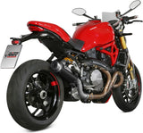 Terminale Di Scarico Non Catalizzato E Con Omologazione Suono Gppro Carbonio - Mivv Compatibile Con Ducati Monster 1200 (2017-2021)