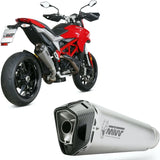 Terminale Di Scarico Non Catalizzato E Con Omologazione Suono Delta Race Inox Carbonio - Mivv Compatibile Con Ducati Hypermotard 939 (2016-2018)
