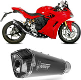 Terminale Di Scarico Catalizzato E Con Omologazione Suono Delta Race Inox Nero Carbonio - Mivv Compatibile Con Ducati Supersport 939 - S (2017-2020)