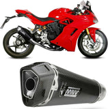 Catalytic Exhaust Tip With Sound Certification Delta Race Carbon Carbon - Mivv Compatible With Ducati Supersport 939 - S (2017-2020)