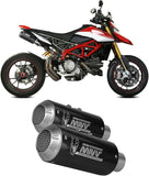 Doppio Terminale Di Scarico Con Omologazione Suono Mk3 Carbonio - Mivv Compatibile Con Ducati Hypermotard 950 (2019-2020)