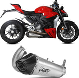 Terminale Di Scarico Catalizzato E Con Omologazione Suono Delta Race Inox Carbonio - Mivv Compatibile Con Ducati Streetfighter V2 (2022-2024)