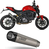 Terminale Di Scarico Con Omologazione Suono X-M5 Titanio Carbonio - Mivv Compatibile Con Ducati Monster + (2021-2024)