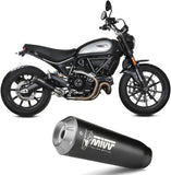 Terminale Di Scarico Catalizzato E Con Omologazione Suono X-M1 Inox Nero - Mivv Compatibile Con Ducati Scrambler 800 Icon (2021-2022)