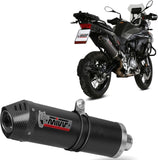 Terminale Di Scarico Con Omologazione Suono Oval Carbonio Carbonio - Mivv Compatibile Con Benelli Trk 502 X (2018-2024)
