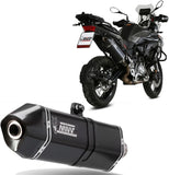 Terminale Di Scarico Con Omologazione Suono Speed Edge Inox Nero Carbonio - Mivv Compatibile Con Benelli Trk 502 X (2018-2024)