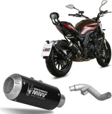 Terminale Di Scarico Non Catalizzato E Con Omologazione Suono Mk3 Inox Nero - Mivv Compatibile Con Benelli 502 C (2019-2024)