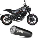 Impianto Di Scarico Completo Catalizzato E Con Omologazione Suono X-M1 Inox Nero - Mivv Compatibile Con Benelli Leoncino 125 (2022-2024)