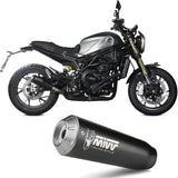Terminale Di Scarico Con Omologazione Suono X-M1 Inox Nero - Mivv Compatibile Con Benelli Leoncino 800 (2022-2024)