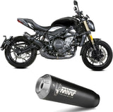 Terminale Di Scarico Con Omologazione Suono X-M1 Inox Nero - Mivv Compatibile Con Benelli 752 S (2019-2024)