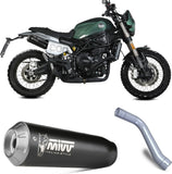 Terminale Di Scarico Non Catalizzato E Con Omologazione Suono X-M1 Inox Nero - Mivv Compatibile Con Benelli Leoncino 800 Trail (2022-2024)