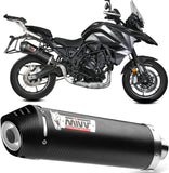 Terminale Di Scarico Con Omologazione Suono Oval Carbonio Carbonio - Mivv Compatibile Con Benelli Trk 702 - X (2023-2024)