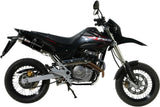 Doppio Terminale Di Scarico Con Omologazione Suono Gp Inox Nero - Mivv Compatibile Con Honda Fmx 650 (2005-2006)