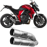 Terminale Di Scarico Con Omologazione Suono Double Gun Inox - Mivv Compatibile Con Honda Cb 1000 R (2008-2017)