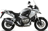 Terminale Di Scarico Con Omologazione Suono Speed Edge Inox Nero Carbonio - Mivv Compatibile Con Honda Crosstourer 1200 (2012-2020)